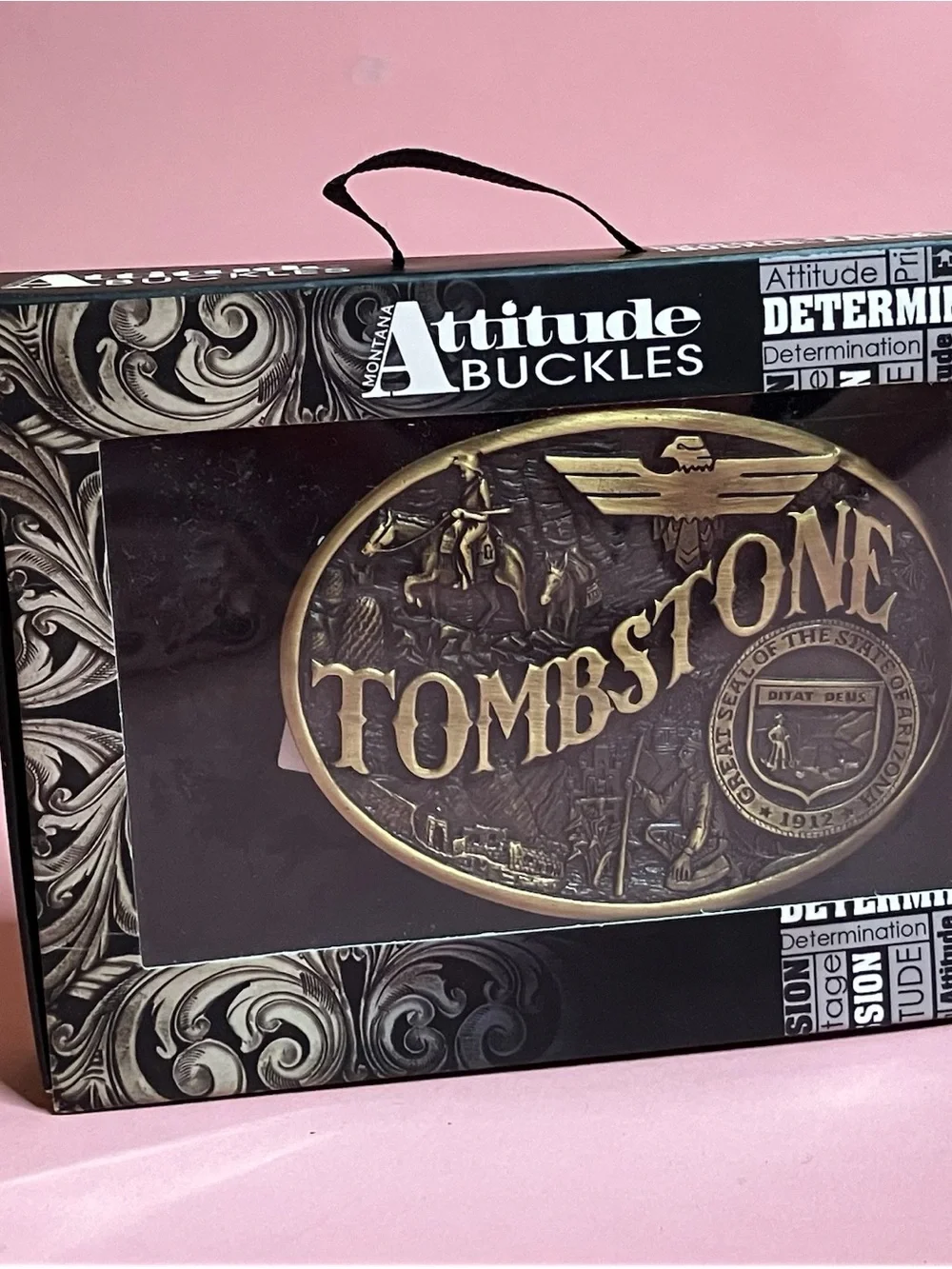 Montana Silversmiths Tombstone Arizona Attitude Belt Buckle